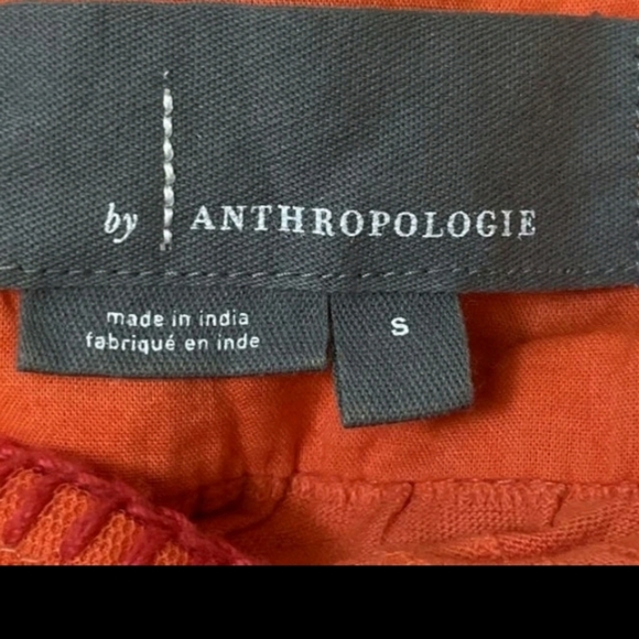 Anthropologie Vibrant Coral 100% Cotton Camisole Sz Small - Picture 5 of 5